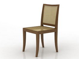 Mesh dining chair 3d model preview