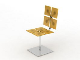 Modern metal bar chair 3d model preview