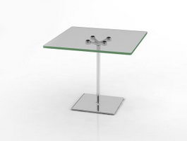 Glass corner table 3d preview
