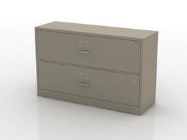 Metal file cabinet 3d model preview