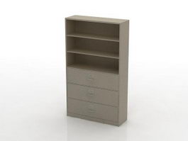 Filing cabinet bookcase 3d model preview