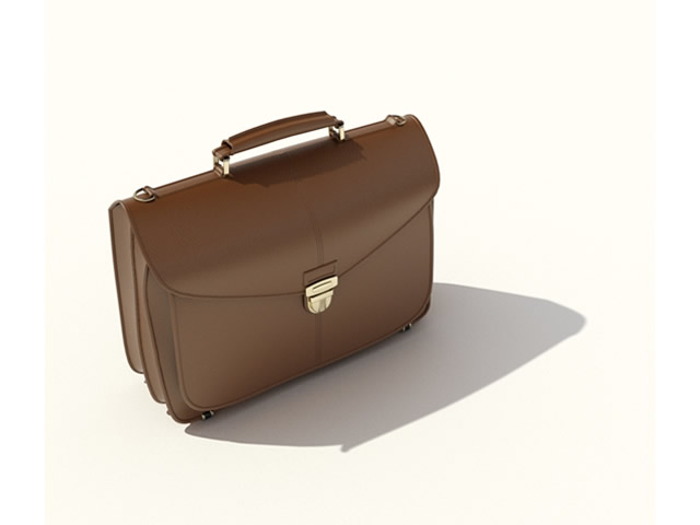 Office briefcase for men 3d rendering