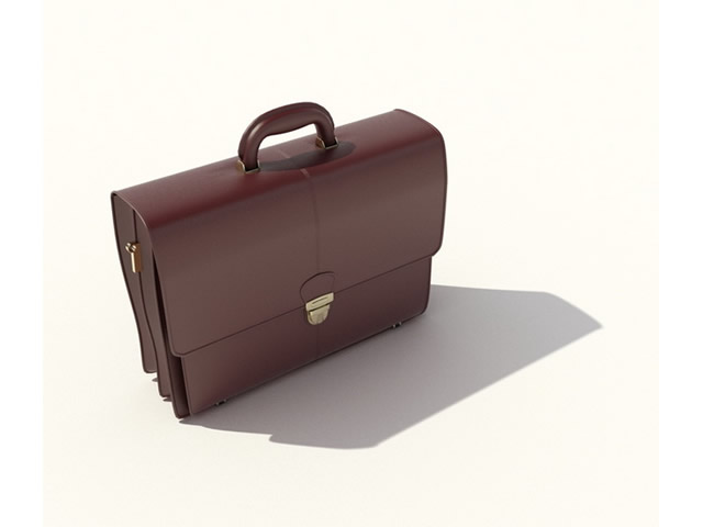 Portable briefcase 3d rendering