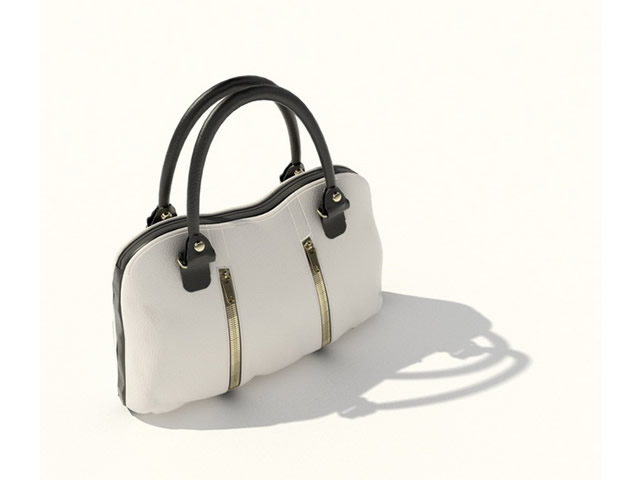 Ladies leather handbag 3d rendering