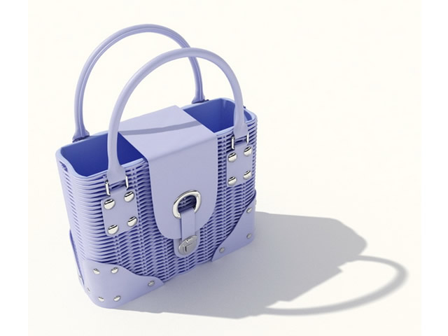 Silicone handbag 3d rendering