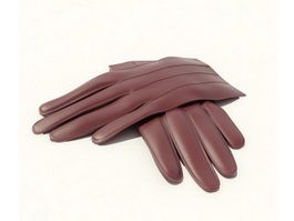 Leather gloves 3d model preview