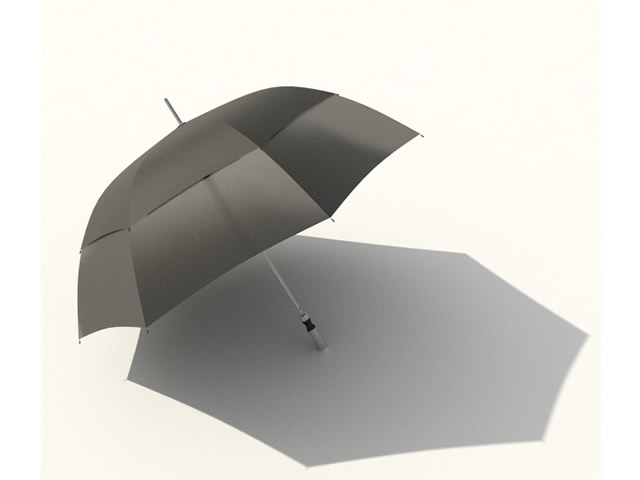 Straight umbrella 3d rendering