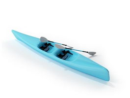Inflatable canoe 3d preview