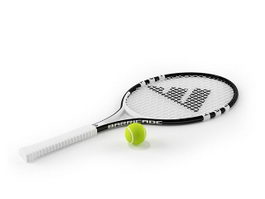 Tennis racket and ball 3d model preview
