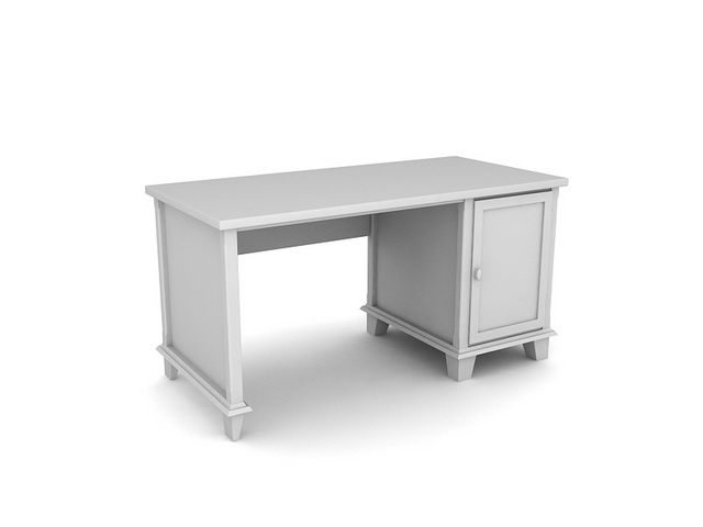 Office writing table 3d rendering