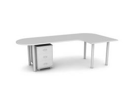 Office workstation table 3d preview