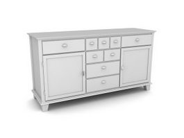 Bedroom chest of drawer 3d model preview