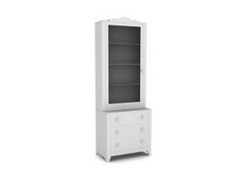Wooden wine cabinet 3d preview