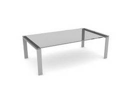 Simple style coffee table 3d model preview
