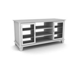 3 shelf TV table 3d model preview