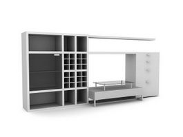 Combination wall cabinet furniture 3d preview