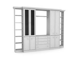 Wardrobe closet combine cabinet 3d preview