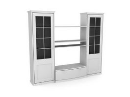 Large wardrobe armoire furniture 3d preview