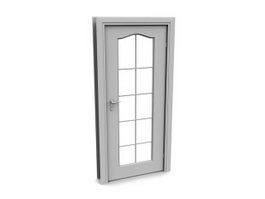 Glass door for bathroom 3d model preview