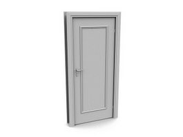 Decorative wooden door 3d model preview