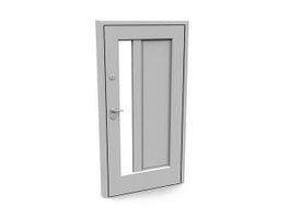Office door with window 3d model preview