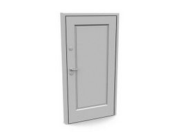 Office door with lock 3d model preview
