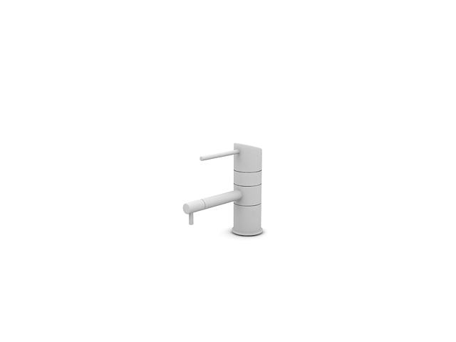 Single handle basin mixer 3d rendering