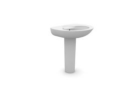 Pedestal bathroom sinks 3d model preview