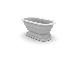 Free stand small bathtub 3d model preview