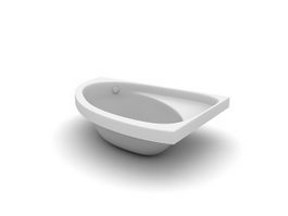 Small free stand bathtub 3d model preview