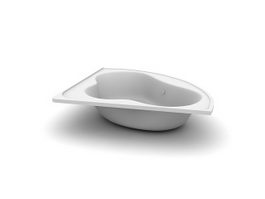 Small corner bathtub 3d model preview