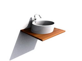 Counter top wash basin 3d model preview