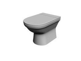 Water closet toilet 3d model preview