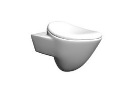 Sanitary wall toilet 3d model preview