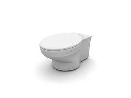 Siphonic one piece toilet 3d model preview