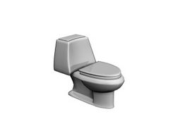 Ceramic floor toilet 3d model preview