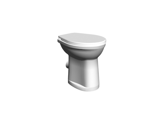 Ceramic western toilet 3d rendering