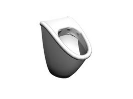 Wall-hung urinal 3d model preview