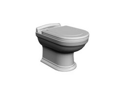 Women toilet bidet 3d model preview