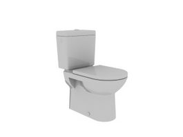 Standard two piece toilet 3d model preview