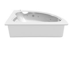 Whirlpools corner bathtub 3d model preview