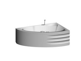 Whirlpool corner bath 3d model preview