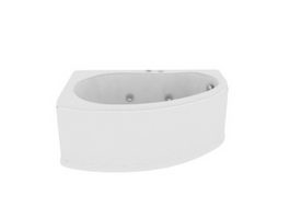 Corner whirlpool bathtub 3d model preview