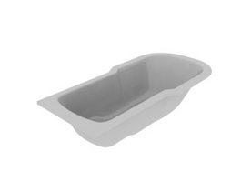 Simple bathtub 3d model preview