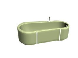 Massage whirlpool bathtub 3d model preview