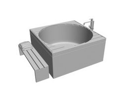 Swimming bathtub 3d model preview
