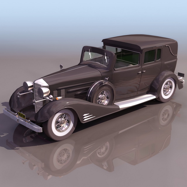 1929 Cadillac 3d rendering