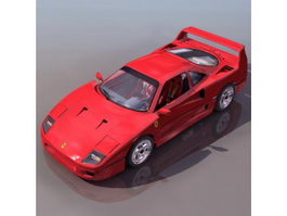 Ferrari F40 Sports car 3d model preview