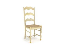 European classic dining chair 3d model preview