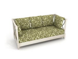 Fabric sofa bed 3d model preview